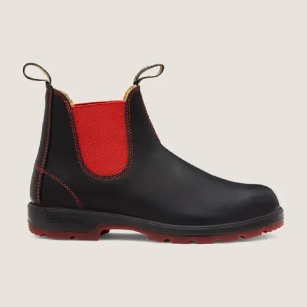 Blundstone Classic 550 Chelsea Boots Black Red Womens Size AU 6.5 / US 9.5
